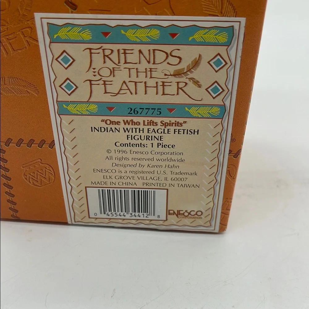 Enesco Friends of the Feather Indian With Eagle Fetish Figurine
